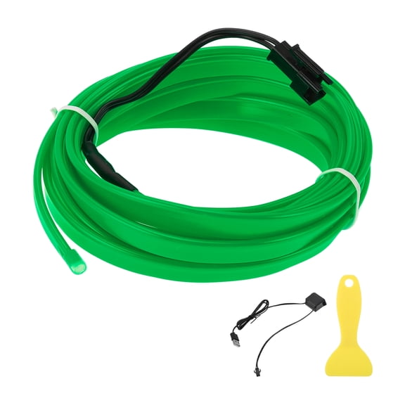 Unique Bargains 3 Meter EL Wire Cable LED Glow String Light Car Interior Lighting Strip Flexible Neon Light for Car Decoration USB(5V) Green