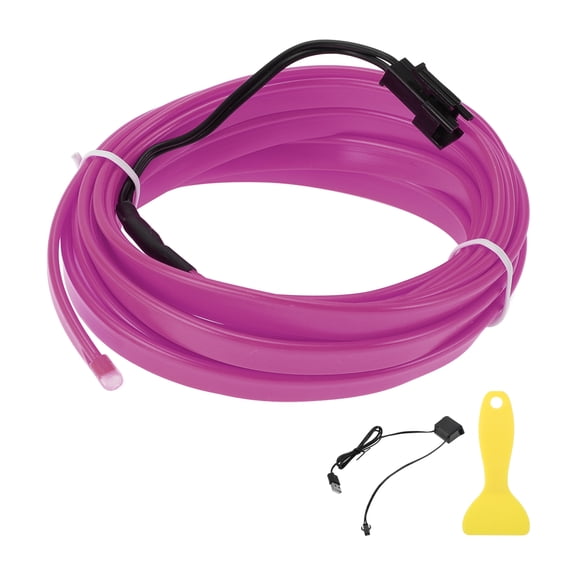 Unique Bargains 3 Meter EL Wire Cable LED Glow String Light Car Interior Lighting Strip Flexible Neon Light for Car Decoration USB(5V) Purple