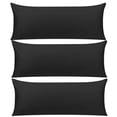 thumbnail image 1 of Unique Bargains 3 Pack 100% Cotton Body Pillow Cases Covers with Zipper Black 20" x 48", 1 of 8
