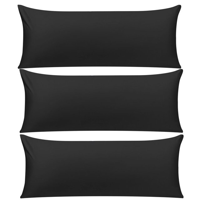 Unique Bargains 3 Pack 100 Cotton Body Pillow Cases Covers with Zipper