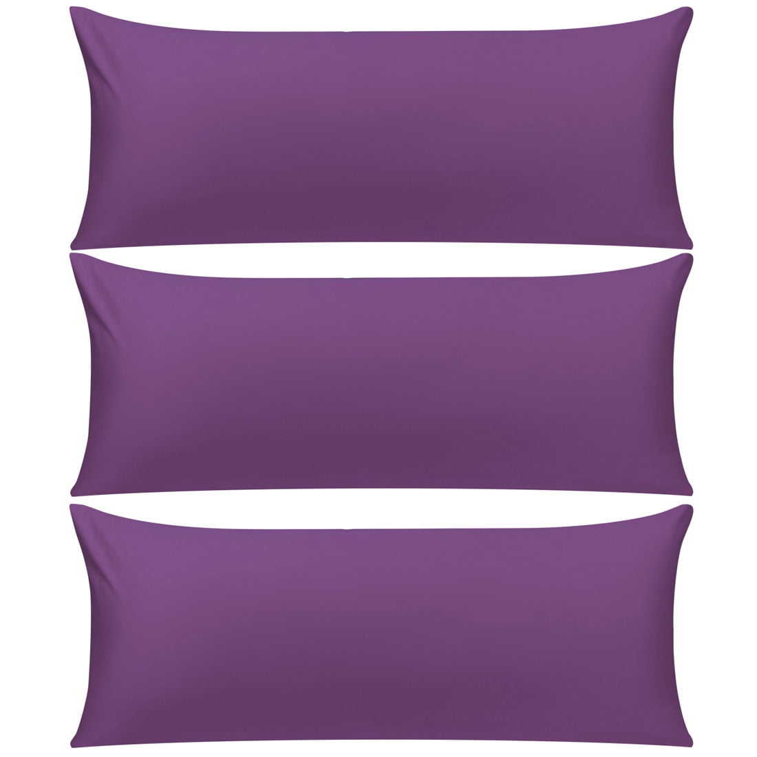 Unique Bargains 3 Pack 100 Cotton Body Pillow Cases Covers with Zipper