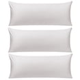 thumbnail image 1 of Unique Bargains 3 Pack 100% Cotton Body Pillow Cases Covers with Zipper Silver Gray 20" x 48", 1 of 8