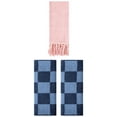 thumbnail image 1 of Unique Bargains 3 Pack Checkered Tassels Hand Towel Pink/Dark Blue 14"x30"/14"x28", 1 of 5