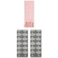thumbnail image 1 of Unique Bargains 3 Pack Cotton Geometric Solid Hand Towel Pink/Grey 14"x30"/13"x29", 1 of 5