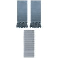 thumbnail image 1 of Unique Bargains 3 Pack Solid Absorbent Soft Cotton Hand Towels 14" x 30" Blue/Grey, 1 of 5