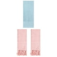 thumbnail image 1 of Unique Bargains 3 Pack Solid Cotton Hand Towels for Bathroom 14" x 30" Pink/Blue, 1 of 5