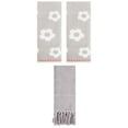 thumbnail image 1 of Unique Bargains 3 Pack Solid Floral Soft Hand Towels 14"x30" Grey, 1 of 5