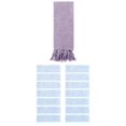 thumbnail image 1 of Unique Bargains 3 Pack Striped Solid Hand Towel Purple/Blue 14"x30"/13"x29", 1 of 5