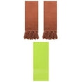 thumbnail image 1 of Unique Bargains 3 Packs Textured Tassels Hand Towels Brown/Light Green 14" x 30"/13" x 30", 1 of 5