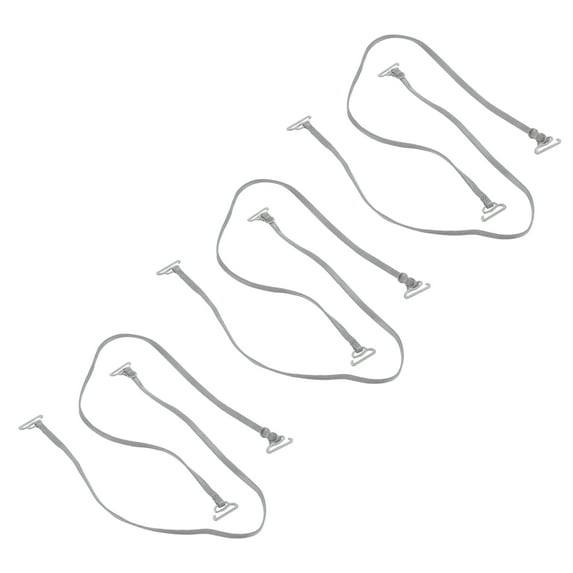 Unique Bargains 3 Pair Fine Shoulder Straps Bra Strap Adjustable Shoulder Belt Elastic Female Bra Straps Gray