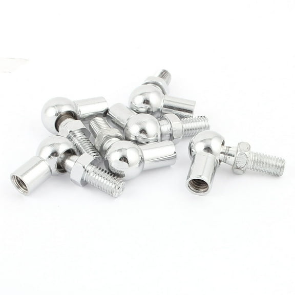 Unique Bargains 3 Pairs 7mm Thread L Shaped Rod End Bearing Gas Spring Ball Joint Connector