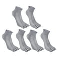 thumbnail image 1 of Unique Bargains 3 Pairs Half Finger Five Toe Socks Unisex Non Slip Daily Fit Finger Socks Dark Gray, 1 of 7