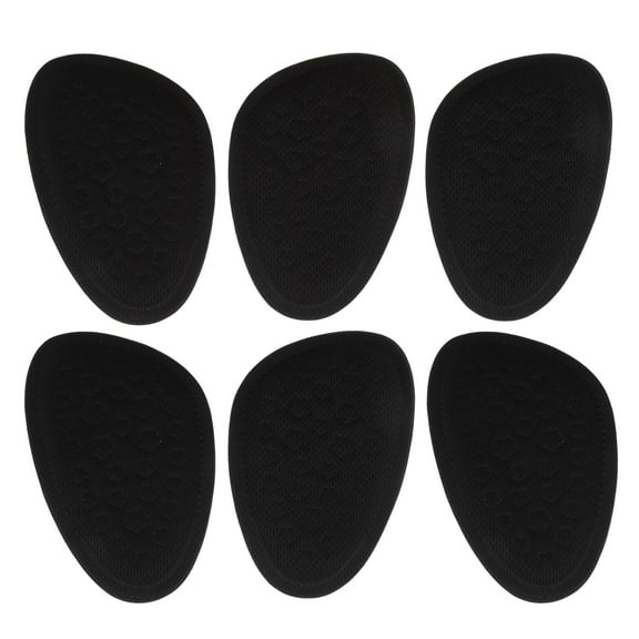 Unique Bargains 3 Pairs Soft Bottom Anti-slip Round Head Forefoot Insole Pads Black