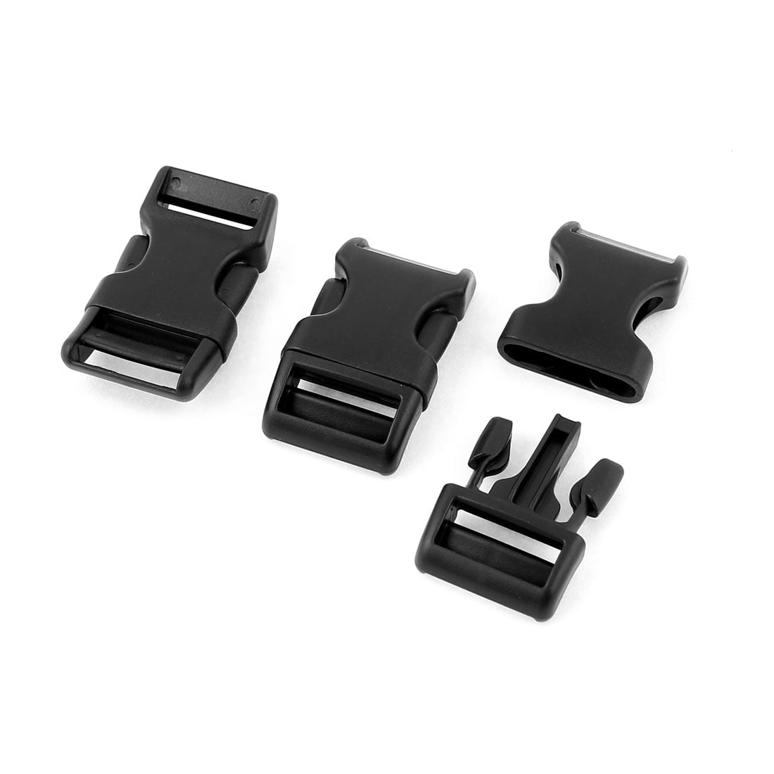 Hard Plastic Black Backpack Band Quick Release Buckle Snap Clip 3 Pcs
