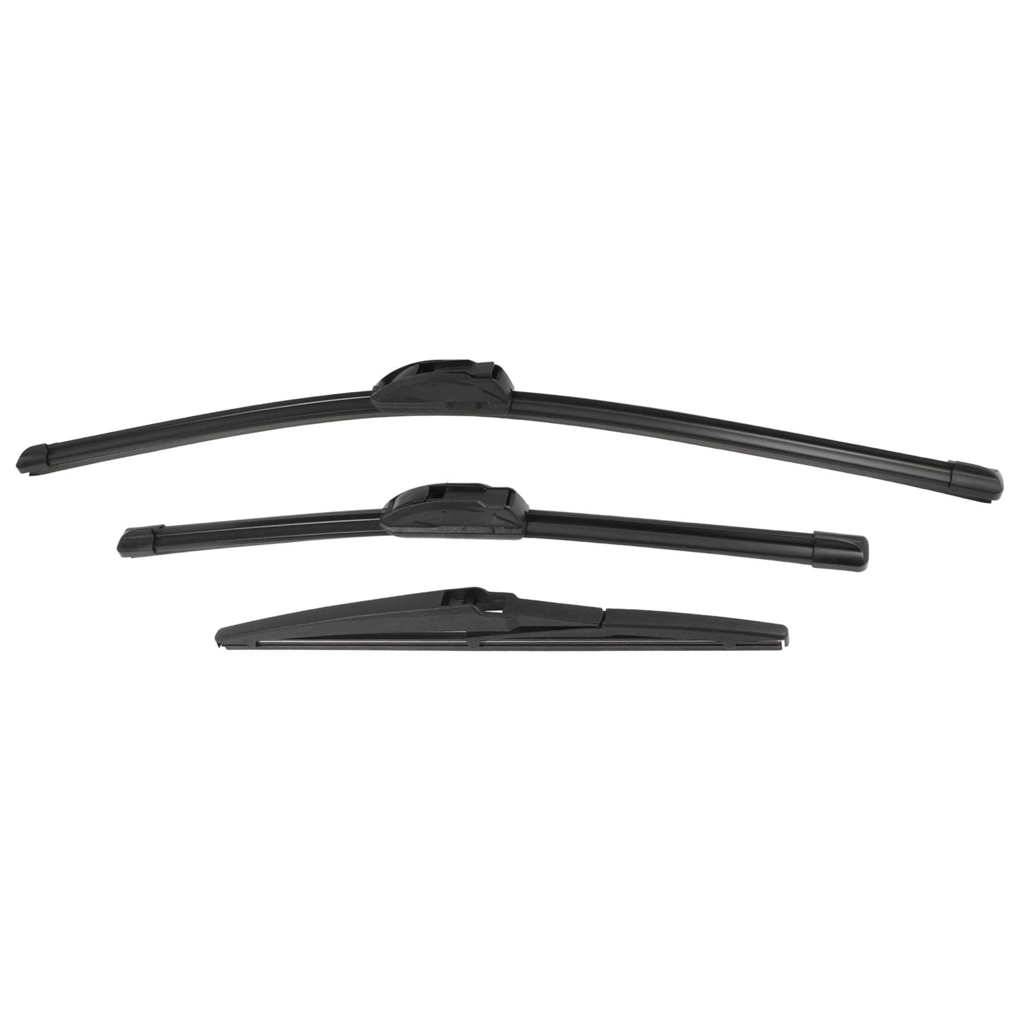 Unique Bargains 3 Pcs 24'' 17'' 12'' Front Windshield Wiper Blades Set Fit U Hook J Hook Replaces for Toyota RAV4 06-15