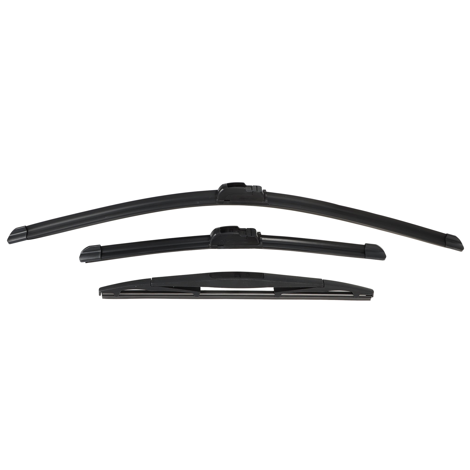 Unique Bargains 3 Pcs 26" 16" 14" Front Rear Windshield Wiper Blade Set Fit for Acura RDX with J / U Hook Black