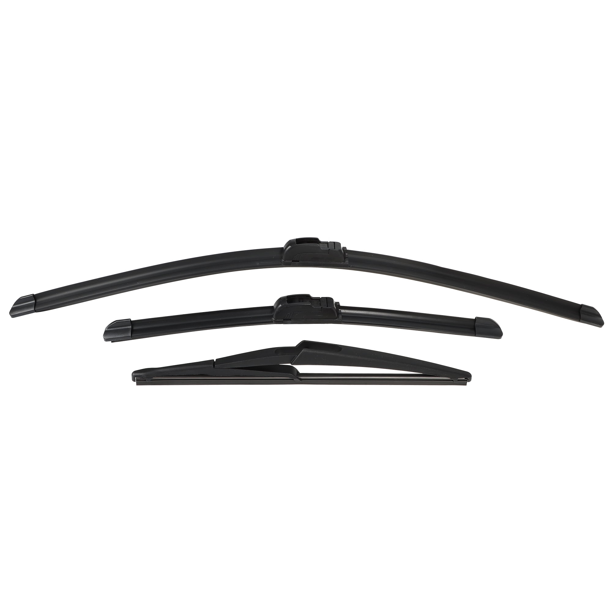 Unique Bargains 3 Pcs 26" 17" 12" Front Rear Windshield Wiper Blade Set Fit for Infiniti QX60 with J / U Hook Black