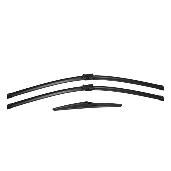 Unique Bargains 3 Pcs 28" 28" 12" Front Rear Windshield Wiper Blade for Ford Focus 2012-2018 with Pinch-Tab Black