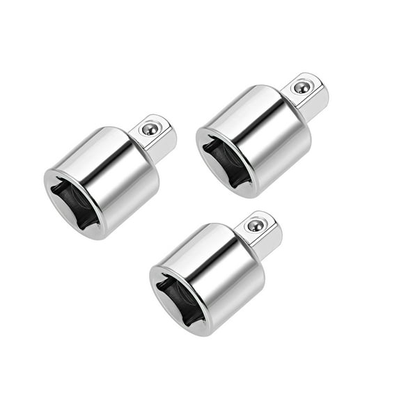 Unique Bargains 3 Pcs 3/8" Drive (F) x 1/4" (M) Socket Reducer for Ratchet Wrenches, Female to Male, Cr-V