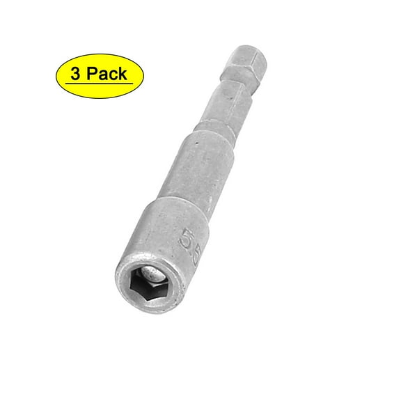 Unique Bargains 3 Pcs 65mm Length 5.5mm Hex Socket Driver Bit Metal Shank Magnetic Nuts Setter