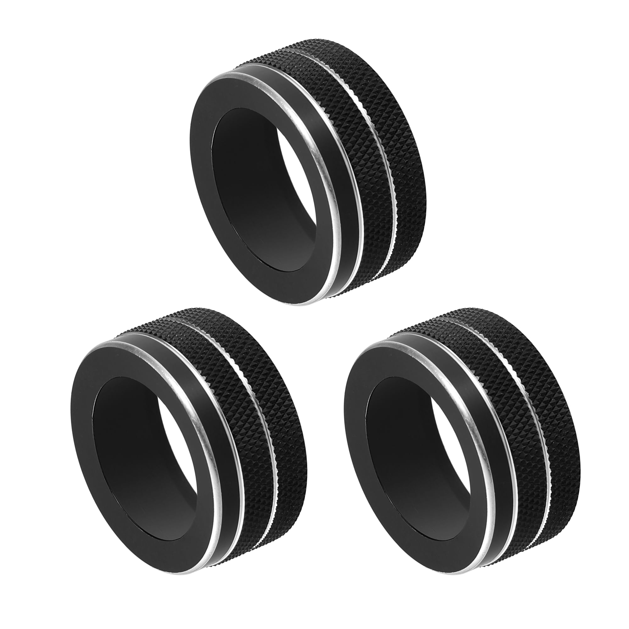 Unique Bargains 3 Pcs AC Climate Control Knob Rings Compatible for Jeep