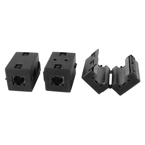 Unique Bargains 3 Pcs Black UF100 Clip On EMI RFI Noise Ferrite Core Filter for 10mm Cable