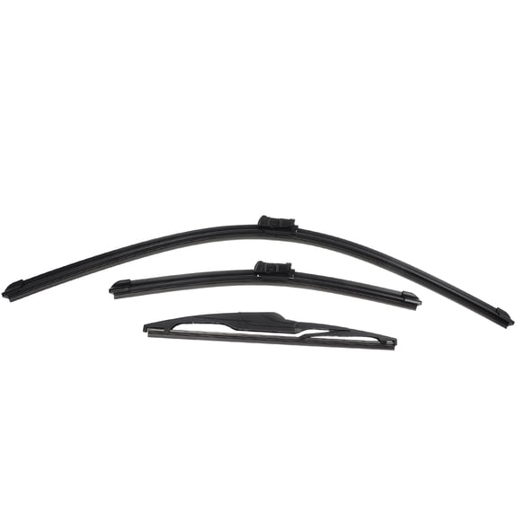 Unique Bargains 3 Pcs Car Front Rear Windscreen Wiper Blades Set for Ford Fiesta MK7 2008-2016