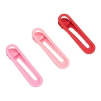 Unique Bargains 3 Pcs Classic Fashion Hair Clips Hairdo Clip for Girls 2.36"x0.67"x0.47" Pink