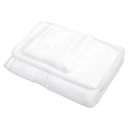Unique Bargains 3 Pcs Cotton Bath Towel Absorbent Cotton Towel 27.56"x55.12" White