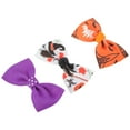 thumbnail image 1 of Unique Bargains 3 Pcs Duckbill Clip Halloween Print Hair Clip for Women Purple White, 1 of 5