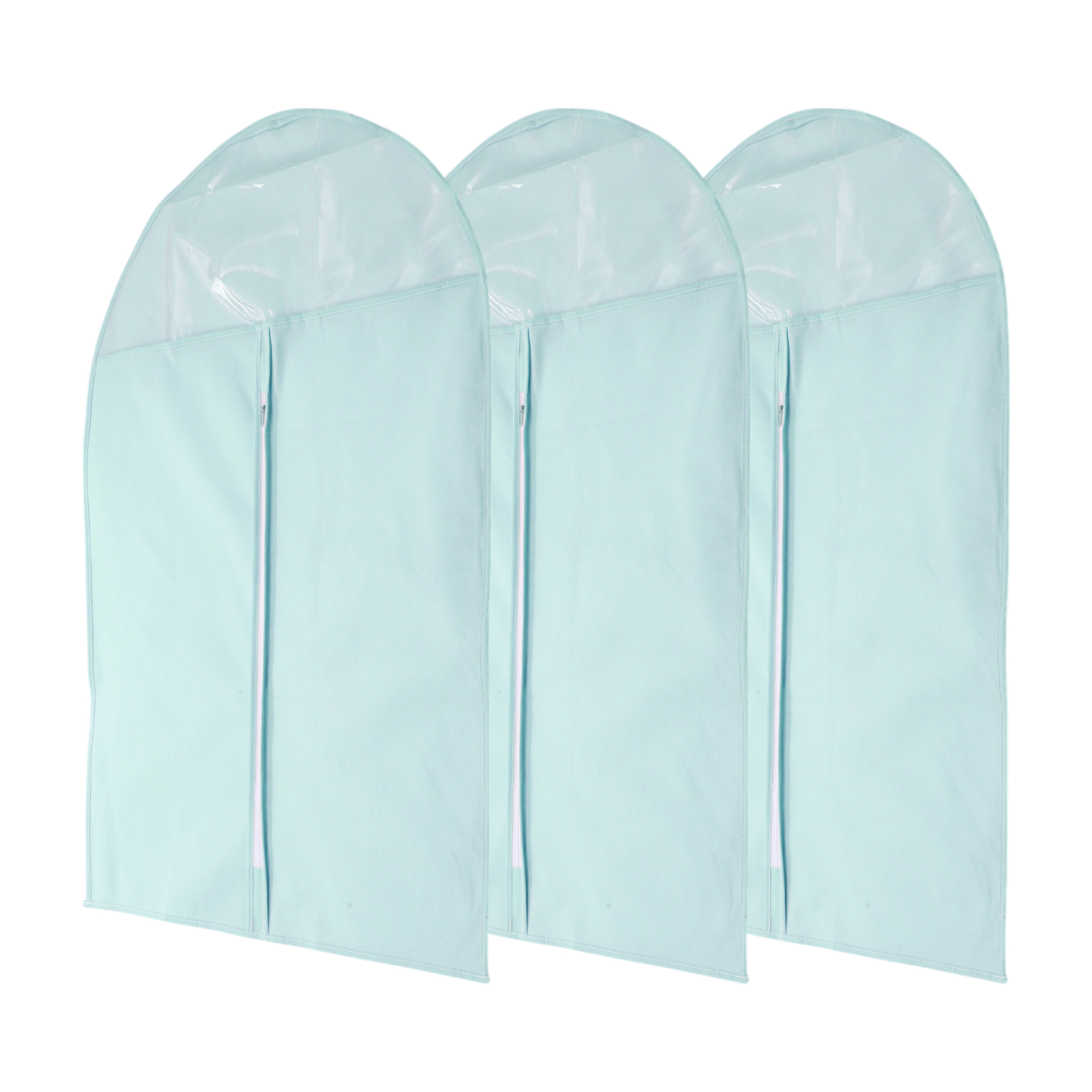 Unique Bargains 3 Pcs Dustproof Thickened Garment Bag Blue 35.43"x23.62"
