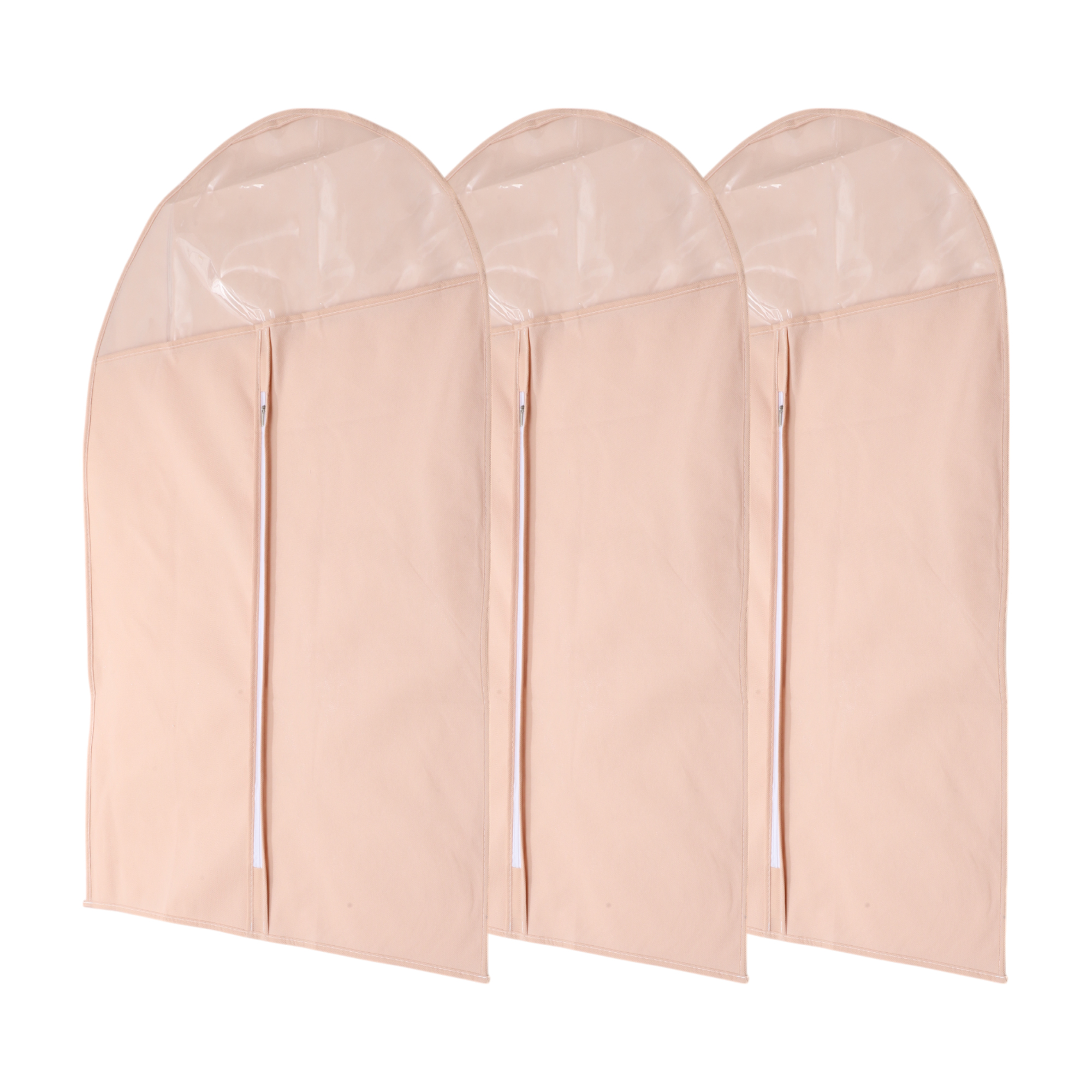 Unique Bargains 3 Pcs Dustproof Thickened Garment Bag Pink 35.43"x23.62"