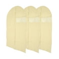 thumbnail image 1 of Unique Bargains 3 Pcs Dustproof Visual Garment Bag for Closet Beige 31.5"x23.62", 1 of 6