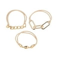 thumbnail image 1 of Unique Bargains 3 Pcs Elegant Bracelet Scrunchies Hair Elastic Band Gold Tone, 1 of 5