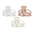 thumbnail image 1 of Unique Bargains 3 Pcs Elegant Butterfly Hair Clips Hairdo Clips for Women 1.81"x1.30"x1.10" White Beige Pink, 1 of 2