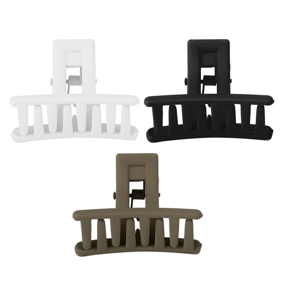 Unique Bargains 3 Pcs Elegant Classic Hair Clips Hairdo Clips for Women 1.77"x1.14"x1.18" Brown