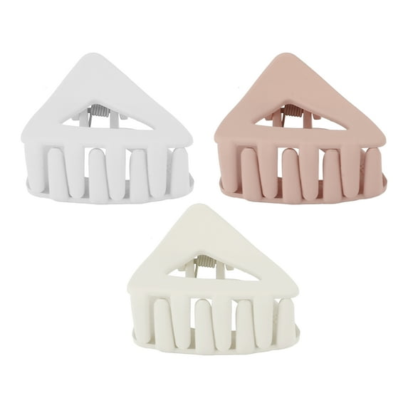 Unique Bargains 3 Pcs Elegant Triangle Hair Clips Hairdo Clips for Women 1.69"x1.38"x1.10" Pink