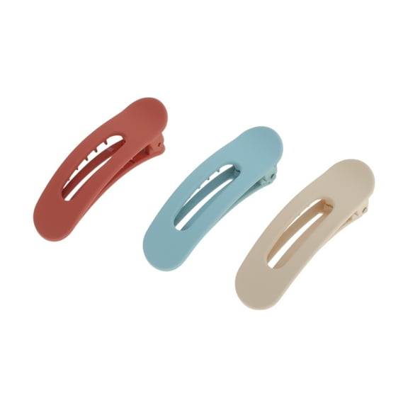 Unique Bargains 3 Pcs Fashion Hollow-out Hair Clips for Home Beige Light Blue