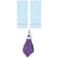 thumbnail image 1 of Unique Bargains 3 Pcs Floral Soft Hand Towels Blue/Purple 13" x 29"/6" x 15", 1 of 5