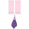 thumbnail image 1 of Unique Bargains 3 Pcs Floral Soft Hand Towels Pink/Purple 13" x 29"/6" x 15", 1 of 5