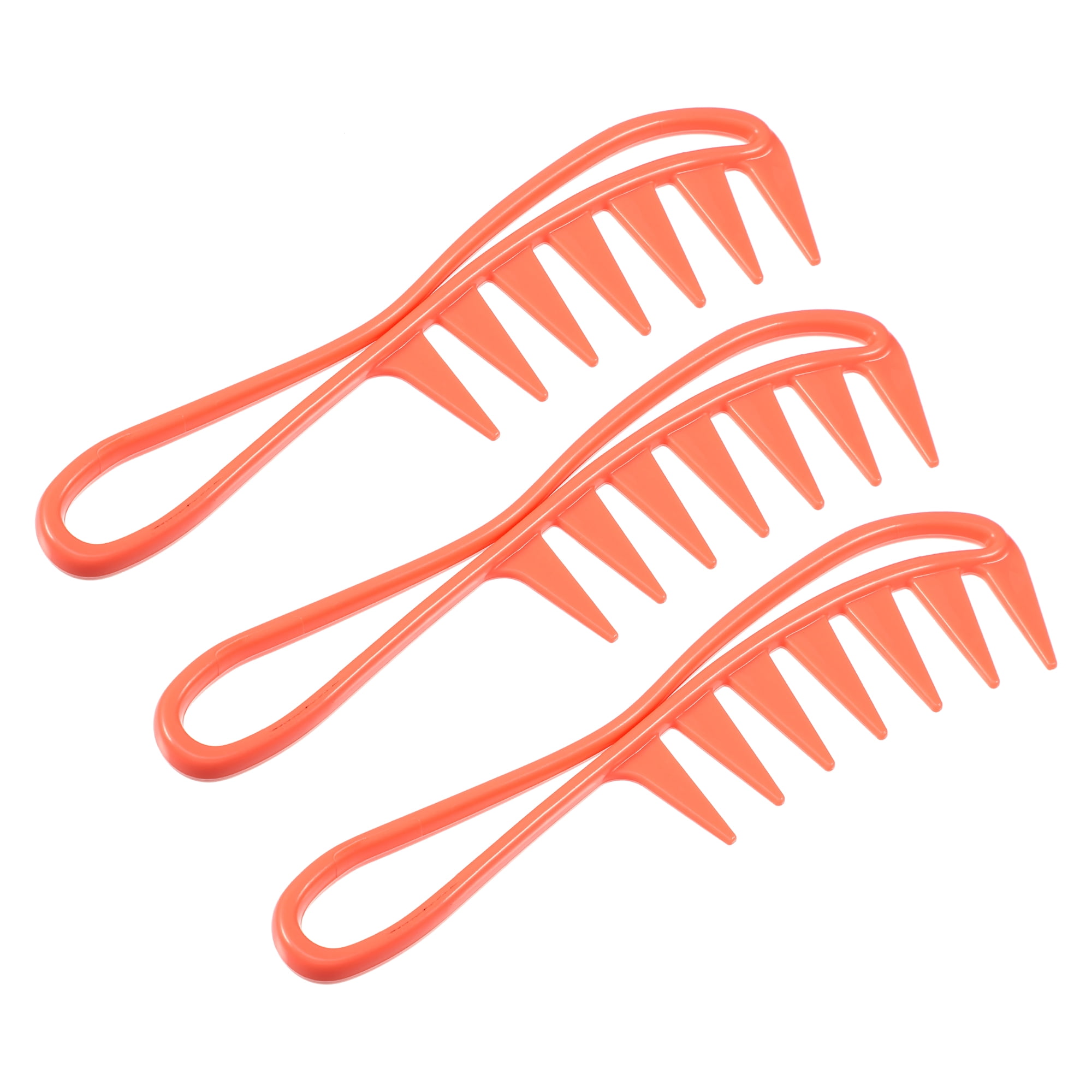Unique Bargains 3 Pcs Hair Comb Wide Tooth Anti Static Detangling Comb for Wet and Dry Pink