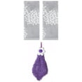 thumbnail image 1 of Unique Bargains 3 Pcs Hand Towelroom Grey/Purple 14" x 30"/6" x 15", 1 of 3