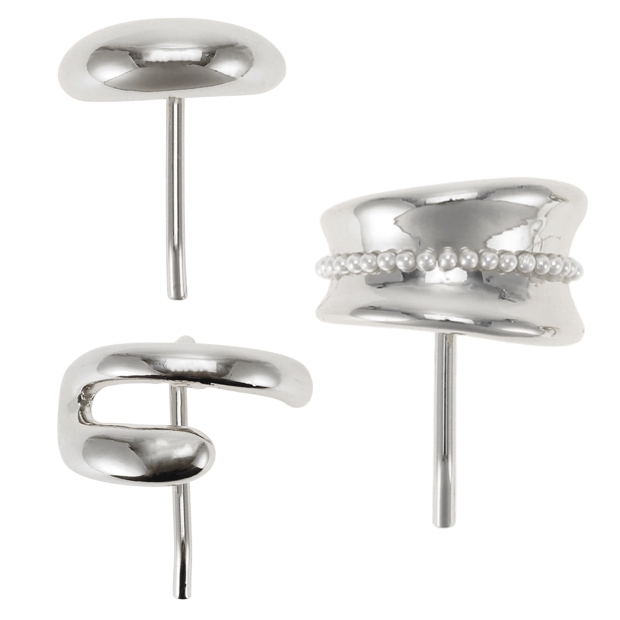 Unique Bargains 3 Pcs Ponytail Buckle Hair Clip Strong Hold silver tone