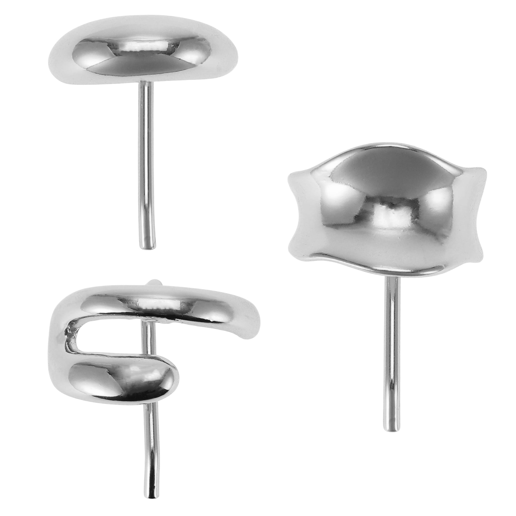 Unique Bargains 3 Pcs Ponytail Buckle Hair Clip for Women Silver Tone