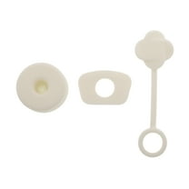 Unique Bargains 3 Pcs Protective Anti-overflow Straw Cover Cap Silicone Beige