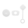 thumbnail image 1 of Unique Bargains 3 Pcs Protective Anti-overflow Straw Cover Cap Silicone White, 1 of 5