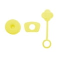 thumbnail image 1 of Unique Bargains 3 Pcs Protective Anti-overflow Straw Cover Cap Silicone Yellow, 1 of 5