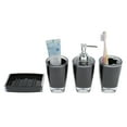 thumbnail image 1 of Unique Bargains 3 Pcs Reusable Bathroom Accessories Set Black, 1 of 4