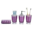 thumbnail image 1 of Unique Bargains 3 Pcs Reusable Bathroom Accessories Set Purple, 1 of 4