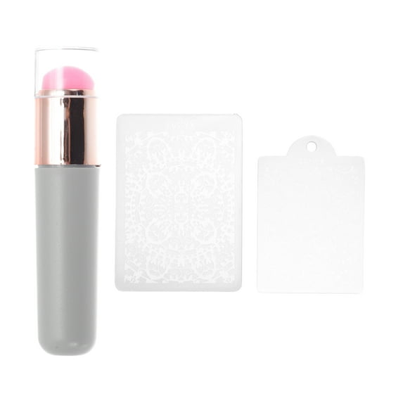 Unique Bargains 3 Pcs Reusable Nail Art Stamp for Nail DIY Gray